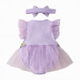 thumbnail image 5 of NOLDARES Little Girls A-Line Dress Cute Pattern Sleeveless Casual Toddler Girl Dresses for Party 1-8 Years(Purple,6-9 Months), 5 of 9
