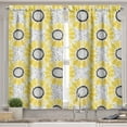 thumbnail image 2 of Ambesonne Yellow Valance & Curtain, Sun Flower Nature Art, 55"x24", Yellow Grey, 2 of 6