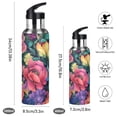 thumbnail image 2 of Yayeee 33oz Insulated Water Bottle Double Wall Stainless Steel with Flip Straw Lid, Ethereal Floral Harmony, 2 of 7