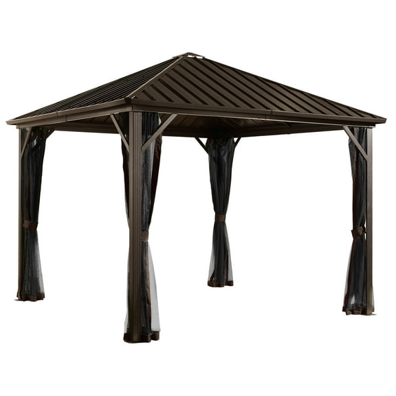 Sojag Dakota 10 x 10 x 9 ft Dark Brown Gazebo