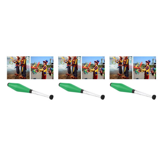 Soidarity Palos Malabares Palos Prendedores Comedia Jugando Juguete Principiante Payaso Verde Type1 NO1