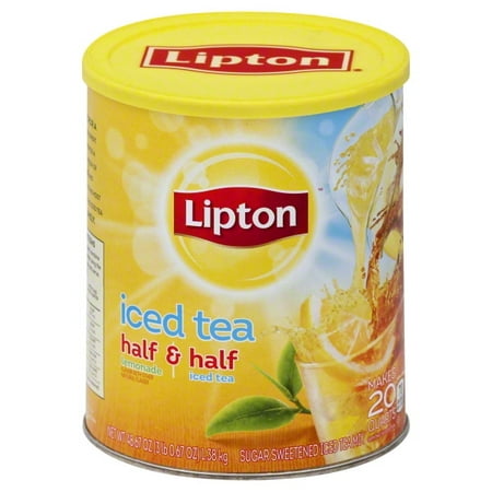 Lipton Drink Mix, Half & Half Lemonade Iced Tea, 48.67 Oz, 1 (Best Instant Tea Powder)