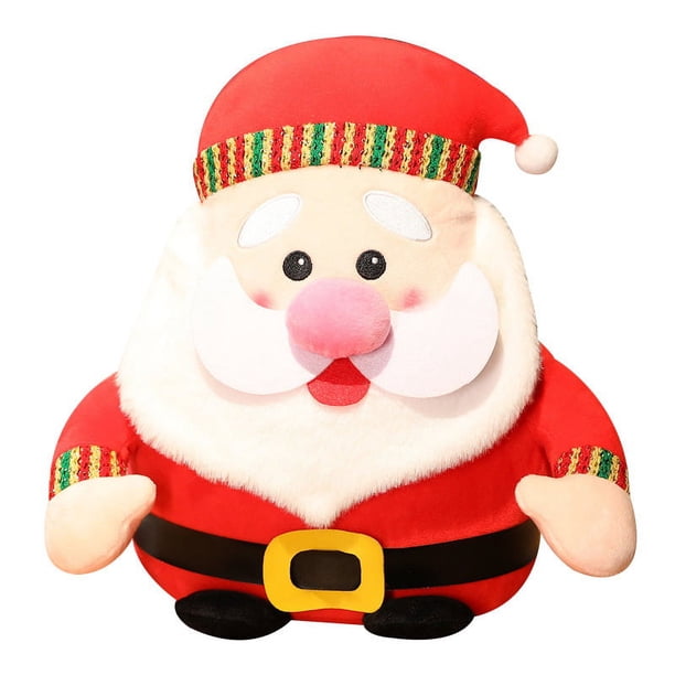 Santa Claus De Peluche Tierno Bolita Adorno Decorativo Importadora La Merced Tela Ultra Suave Relleno-20cm