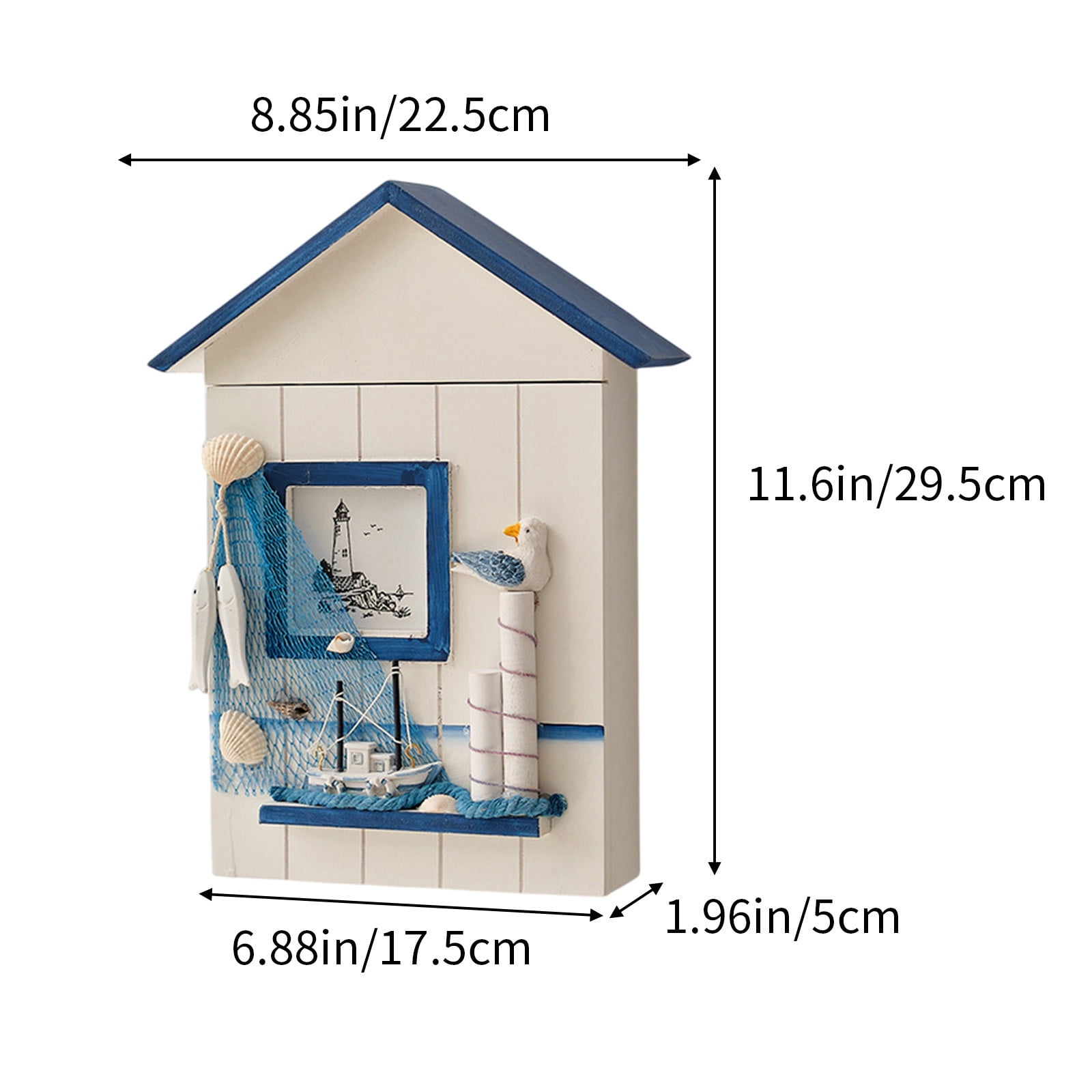 Kraoden Decorative Wall-Mount Key Box Cabinet, Heavy-Duty Wood Key Organizer for Home, Office, and Family, Convenient and Secure Key Storage Solution
