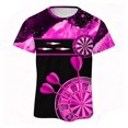 thumbnail image 4 of XIAOCHA Dartboard Print T Shirt For Men Crew Neck Short Sleeve Sports Leisure Graphic Tee, 4 of 4