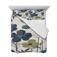 thumbnail image 7 of Navy Blue Green Floral Twin Size Down Alternative Comforter, Lightweight Comforter Quilt Bedding Set with Pillow Shams Vintage Botanical Leaves All Seasons Bed Comforter Duvet Insert 68"x86", 7 of 7