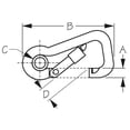 thumbnail image 2 of SS LOCKING ASYM SNAP W/EYE 4-3 /4', 2 of 3