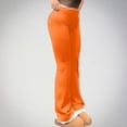 thumbnail image 6 of RYRJJ Women's Flare Leggings Tummy Control Fold Over Bootcut Yoga Pants Soft Mid-Rise Comfy Lounge Pants Stretch Trousers(Orange,XXL), 6 of 9