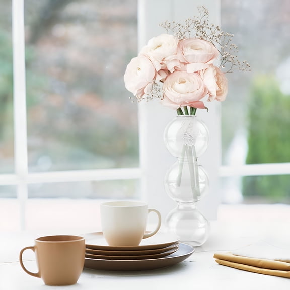 ACDANC 2026 New Glass Bubble Vases for Flowers,Unique Cute Single Flower Vase for Centerpieces,Funky Aesthetic Vase Skinny Bud Vase for Living Room Bedroom Office Tabletop