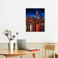 thumbnail image 2 of Wuche  New York City Canvas Wall Art Manhattan Skyline Night View Picture Painting Modern Giclee Canvas Prints Home Office Living Room Wall Decoration, 2 of 4