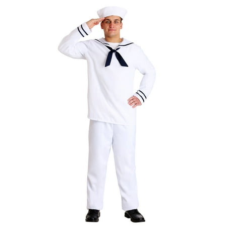 Men's White Sailor Costume Classic Sailor Uniform for Men | Walmart Canada