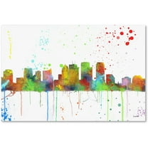 Trademark Fine Art "Tampa Florida Skyline Mclr-1" Canvas Art by Marlene Watson