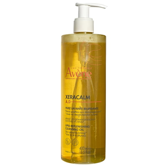Avene XeraCalm A.D Lipid-Replenishing Cleansing Oil, Atopic Dermatitis, Eczema-Prone, Fragrance-Free, Pump, 13.5 Oz