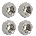 thumbnail image 1 of Unique Bargains 4 Pcs 3/8 Pieds-16 Filetage BSW Écrou Hexagonal en Acier Inoxydable 304 Ton Argent, 1 of 3