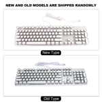 Mechanical Keyboard, Plug and Play Game Keyboard User-friendly Design Keyboard White for Game for PC for Computer