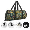 thumbnail image 5 of Gaeub Colorful Hippie Lightweight Travel Cylinder Bag Gym Tote Bag Sports Training Duffle Bag with Pockets and Straps, 5 of 8