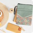 thumbnail image 3 of HELLHERO Book Lovers Gift Book Sleeve, 11.4 Inch X 8.66 Inch Polyester Carrying Book Case Book Storage Bag Book Carrying Case with Pocket, Gift for Women, Retro Daisies, 3 of 7