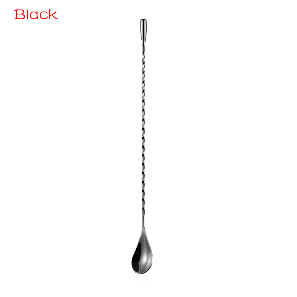 tooloflife Metal Cocktail Spoon Mixing Stirrers Spiral Long Handle for  Drink Bar Bartender Tools 30cm-50cm 