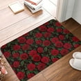 thumbnail image 5 of Balery Rose Doormat, Durable Flannel Fabric, Waterproof Stain and Fade Resistant, Low Profile,Indoor Outdoor Door Mats, Easy Clean Patio Entrance Mat, 16x24in, 5 of 9