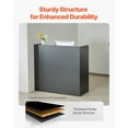 thumbnail image 4 of Modern 47" Office Reception Desk in Black Rectangular Front Counter with Lockable Storage for Hotels, Beauty Salons, and Office Lobbies, 4 of 11