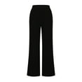 thumbnail image 5 of ClodeEU Women's High Waisted Wide Leg Pants，Casual Loose Elastic Waist Trousers With Pockets Black,Womens Plus XL, 5 of 6