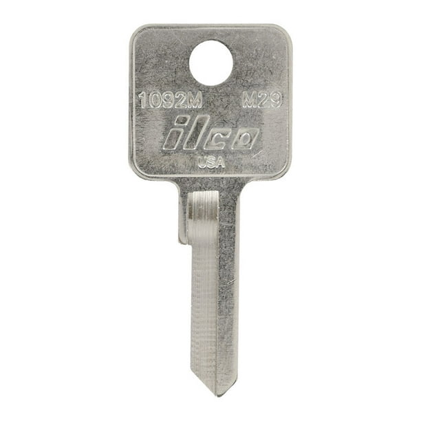 Candado universal con llave tradicional Hillman con llave en blanco, 10 unidades
