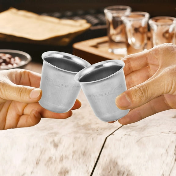 PAMINGONO Chalice Cup Wine Cup Silver Stainless Steel 5pcs For Parties