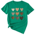 thumbnail image 6 of Anbech Heart Printed T-Shirt for Women Casual Colorful Graphic Hearts Tees Junior Girls Short Sleeve Tee Tops with Crew Neck, 6 of 10