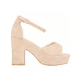 thumbnail image 2 of Women Platform Chunky Heeled Sandals Ankle Strap Sexy Open Toe Heels Chunky Block Platform Wedge Sandals, 2 of 5