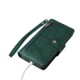 thumbnail image 6 of Nalacover For Samsung Galaxy S21+ Zipper Wallet Case,360 Protection Stylish PU Leather Shockproof Magnetic Flip Holder 6 Card Slots and 2 Cash Pockets Cover with Detachable Wrist Strap,Green, 6 of 15