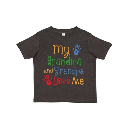 

Inktastic My Grandma and Grandpa Love Me Gift Toddler Boy or Toddler Girl T-Shirt