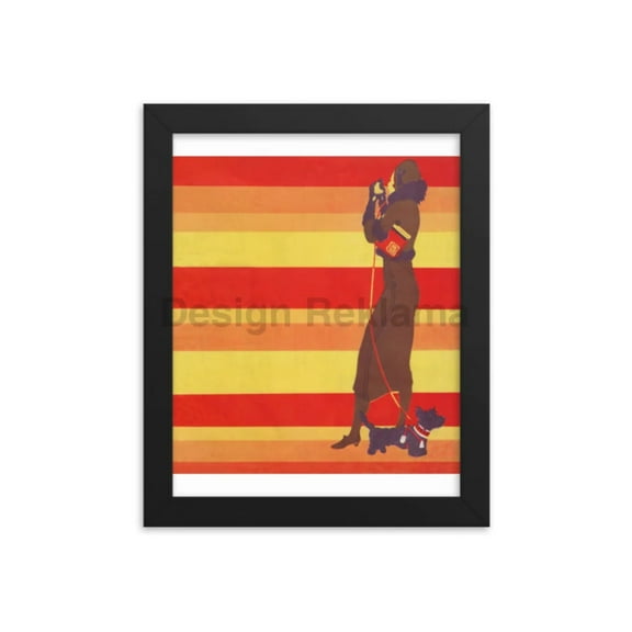 Mirone Deodato Clothing Shop Milan, Italy circa 1934. Framed Vintage Travel Poster