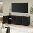 thumbnail image 2 of Morse Rectangular TV Stand for TV's up to 75" in Black Grain, 2 of 9