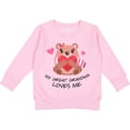 thumbnail image 2 of Inktastic My Great Grandma Loves Me Bear and Hearts Toddler Sweatshirt, 2 of 4