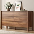 thumbnail image 4 of 3 Piece Furniture Bedroom Set，6-Drawer Dresser And 2 Nightstands,Brown, 4 of 9