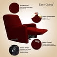 thumbnail image 3 of Easy-Going Jacquard Stretch Sofa Slipcover Non Slip Couch Cover, Recliner Size, Wine, 3 of 6