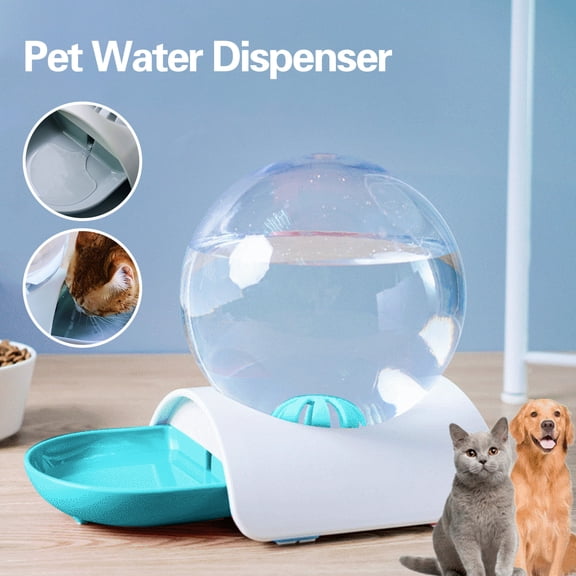 Kingtowag Automatic Pet Water Dispenser 2.8 Litre, Spherical Drinking Bowl for Dogs Cats, Gravity Feed Non-Spill Design, Eco-Friendly Materials, Constant Fresh Water