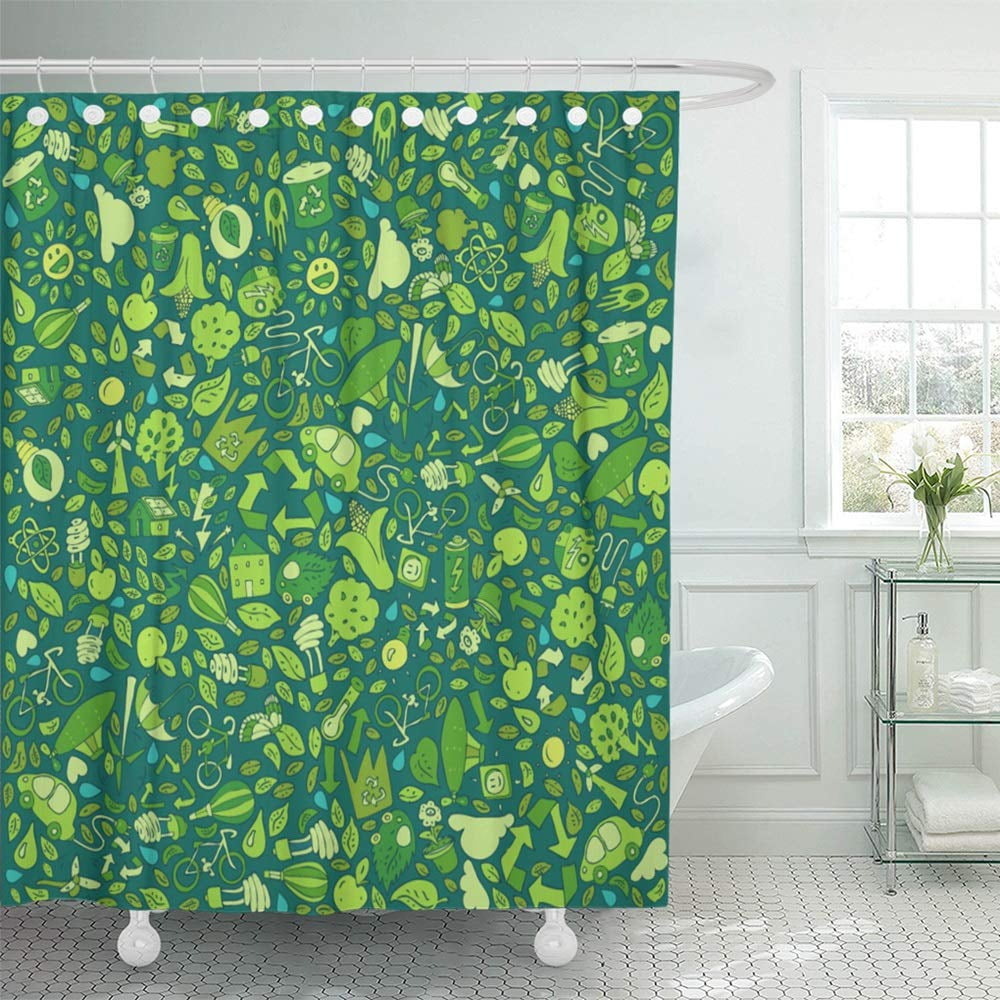 PKNMT Green Day Eco Friendly Pattern Save Earth Concept Hand Drawing