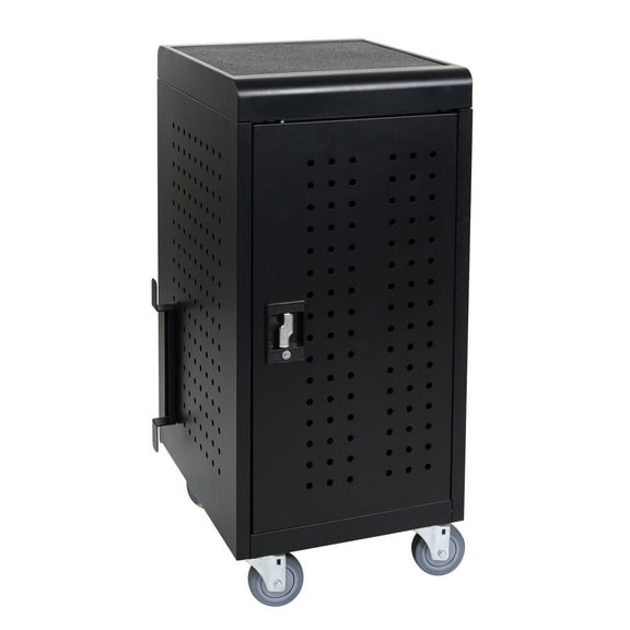 Luxor LLTM24-B Black 24 Tablet and Chromebook Computer Charging Rolling Cart