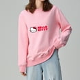 thumbnail image 4 of Hello Kitty Crew Neck Long Sleeve Adult Sweatshirt Pink, 4 of 5
