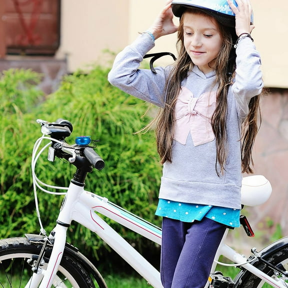 Topbathy Sunflower Shaped Blue Cycling Bell for Bicycle Handlebar Ring with Lightweight Design