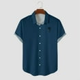 thumbnail image 2 of adviicd Boys Button Up Shirt Men's Bahama II UPF 30 Short Sleeve PFG Fishing Shirt Navy 3XL, 2 of 3