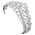 thumbnail image 4 of KAKOWELY Tiara de novia delicada con diamantes de imitación, corona para boda, tiara para novia, tiara para niña, 4 of 5