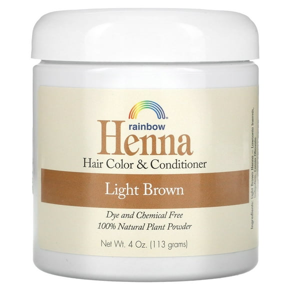 Rainbow Research Henna Hair Color and Conditioner Light Brown 4 oz