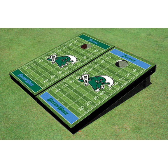 Tulane University Alternating Football Field Custom Cornhole Boards