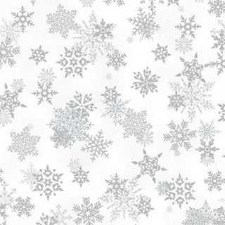 Blank Quilting Mistletoe Magic Black Snowflake Fabric