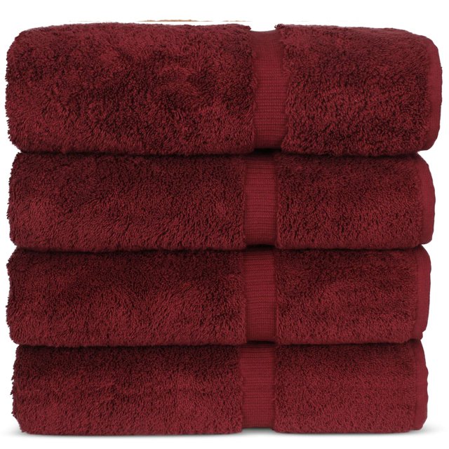 Toallas de baño Towels Chakir Turkish Linens, 100% algodón, 4 piezas