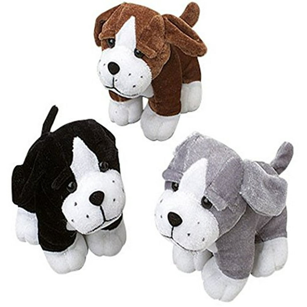 Sitting Puppy Dog Stuffed Animals Plush (1 Dozen) Assorted Color