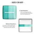 thumbnail image 5 of Fuzoiu Teal Turquoise Print Tissue Box Cover Holder, Square Leather Tissue Box,PU Leather Decorative Organizer for Tabletop, Bathroom, Car, Office, 5 of 7