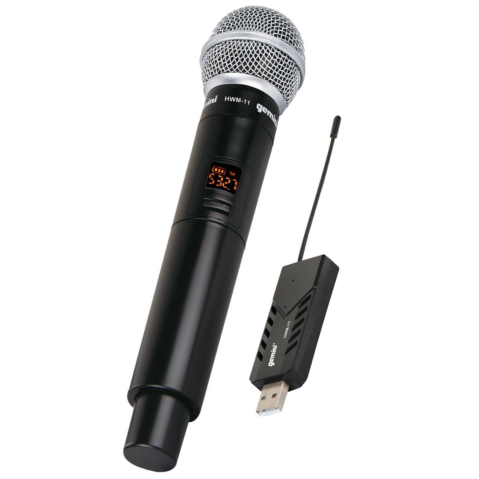 Gemini HWM11 UHF Wireless Microphone Dynamic System w/ USB Interface ...